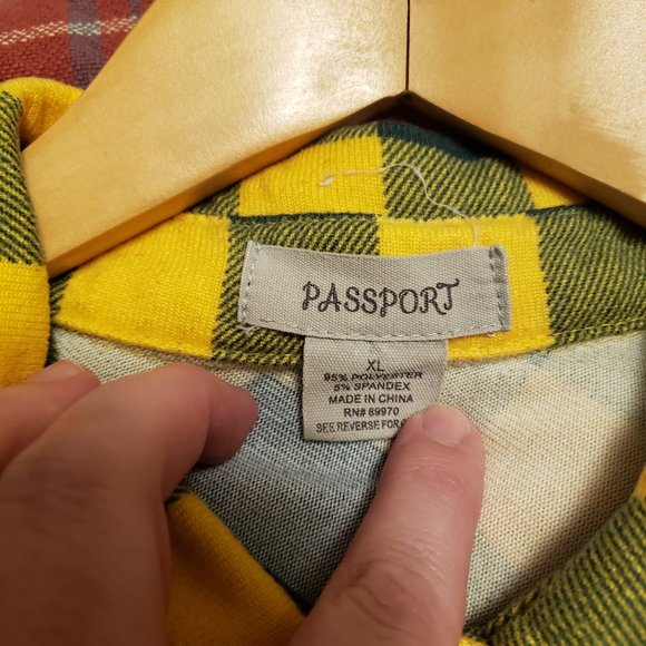 Polyester checked button up - Picture 2 of 2